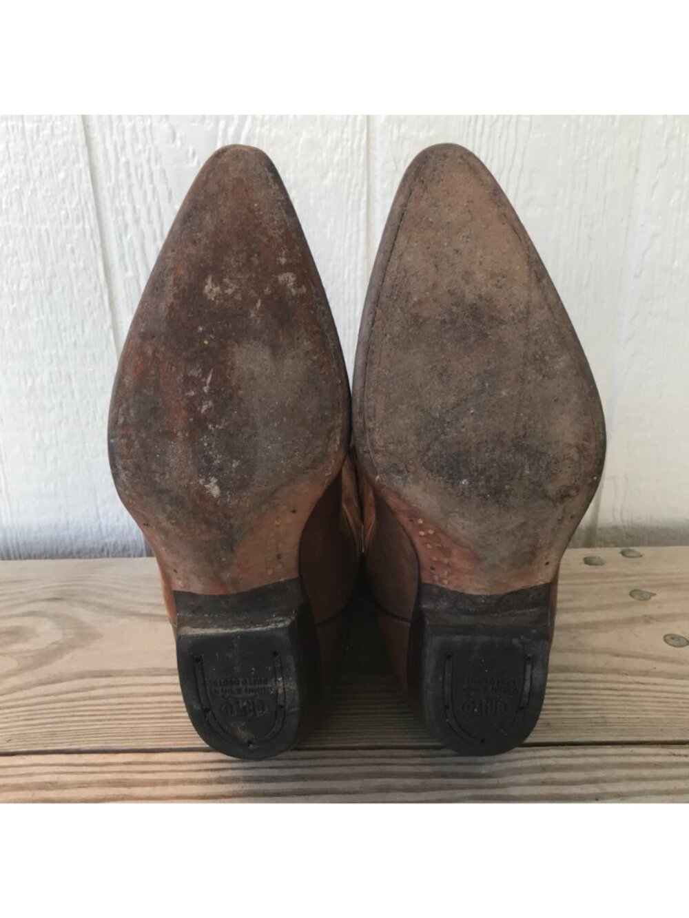 Brito Vaquero Mens Brown Nubuck Leather Cowboy Western Boots 8.5 - Picture 6 of 13